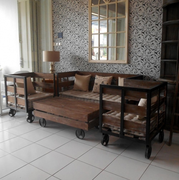 Wonderful Industrial Living Room Furniture Photo