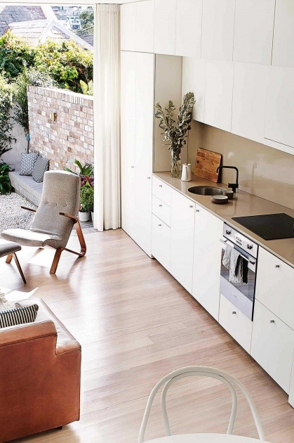 Wonderful Kitchen Ideas Along One Wall Pic