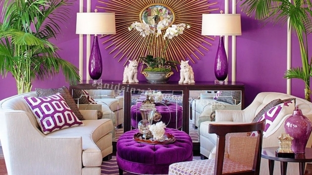 Wonderful Purple Living Room Decor Photo