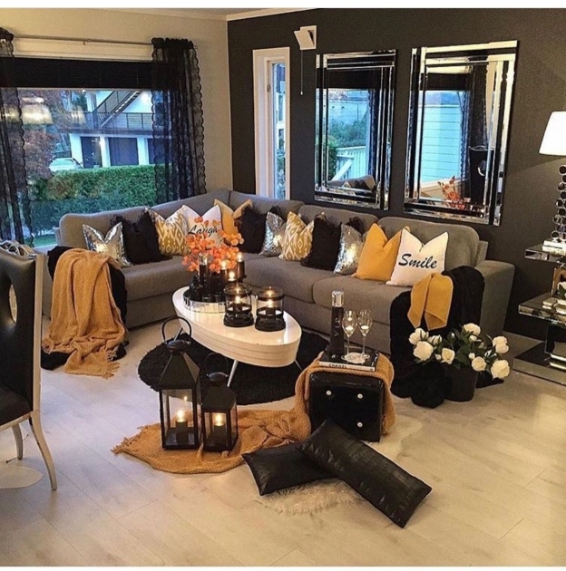 Wonderful Yellow And Gray Living Room Ideas Pic